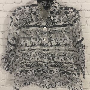 West End sheer 3/4 sleeve top